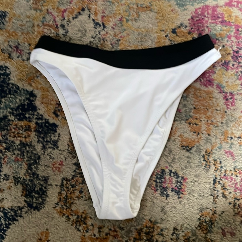 black and white bikini bottoms